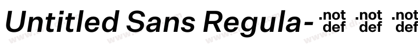 Untitled Sans Regula字体转换